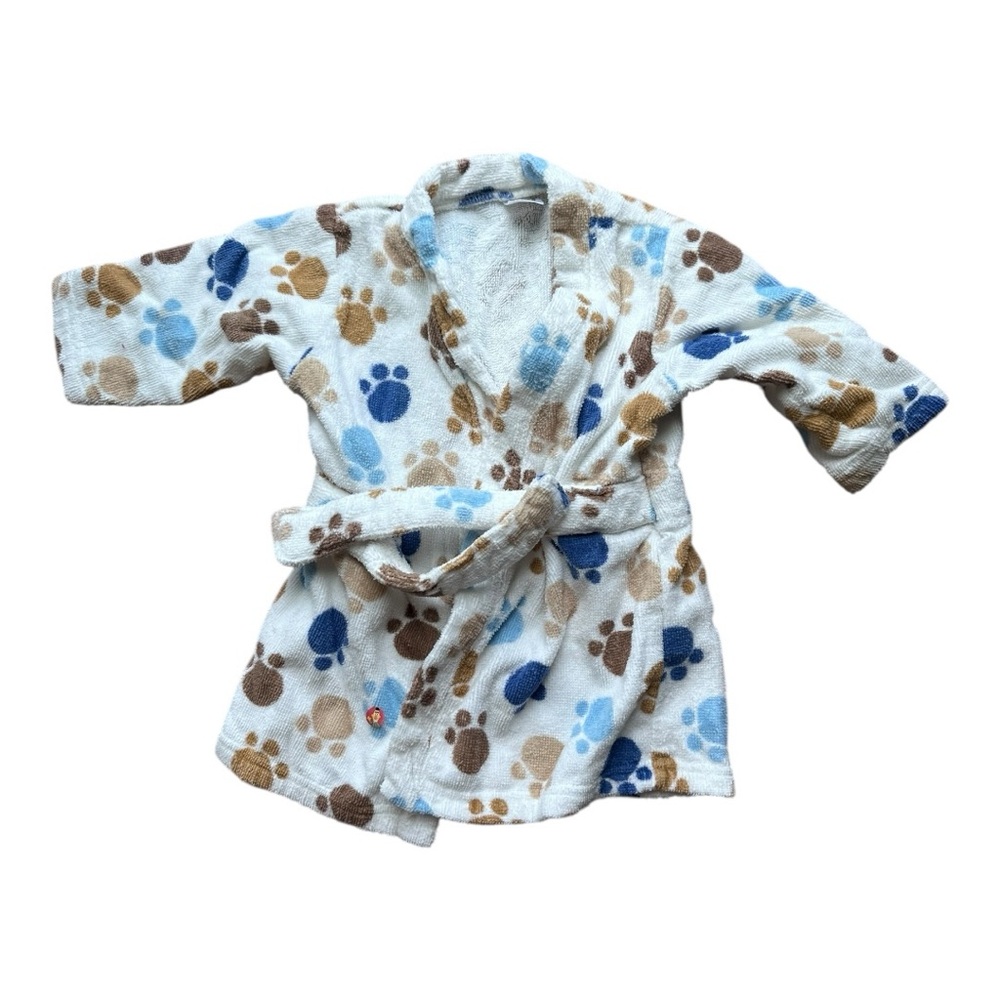 Carter’s Puppy Paw print bath robe 0-9 months